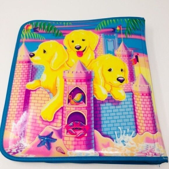 RARE vintage 90s LisaFrank Casey caymus dog sandcastle Y2K - Picture 5 of 8